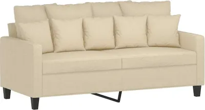 Produktbild von vidaXL 2-Sitzer-Sofa Creme 140 cm Stoff
