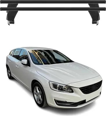 Produktbild von Menabo Dachträger Grundtäger für Volvo V60 2013-2018 FL 50kg Alu Schwarz 2 tlg