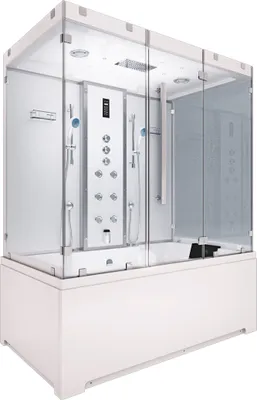 Produktbild von Kombination Badewanne Dusche K80-WS-TH-B-EC-EA Duschtempel 180x100 cm 2K Scheibenversiegelung