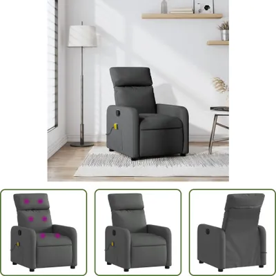 Produktbild von The Living Store Massagesessel Dunkelgrau Stoff