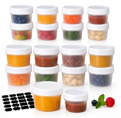 12er-Set kleine Gefrierboxen 120 ml, stapelbar, mikrowellengeeignet