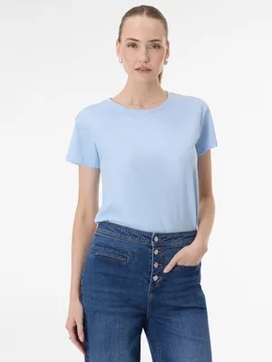 Produktbild von Orsay Hellblaues Damen-T-Shirt mit kurzen Ärmeln XS