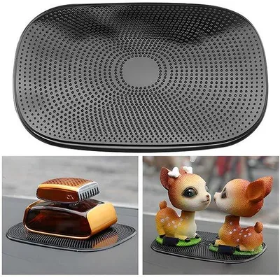 Image de Tapis autocollant pour tableau de bord de voiture, 20 x 14 cm, antidérapant, résistant aux hautes températures