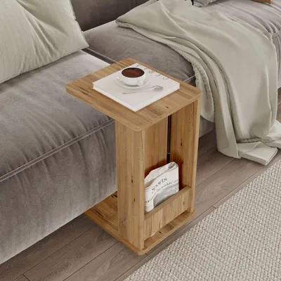 Produktbild von Skye Decor, Hochwertiger Beistelltisch (3er Set) - Saphir Eiche, 100% Melamin | 1001
