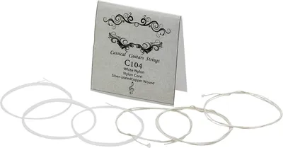 Image de Cordes pour guitare acoustique, nylon, argentées, filées d'un alliage de cuivre, jeu de 6 (.028–.043)