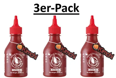 Produktbild von 3er-Pack Flying Goose Sriracha Chilisauce Kimchi 200ml