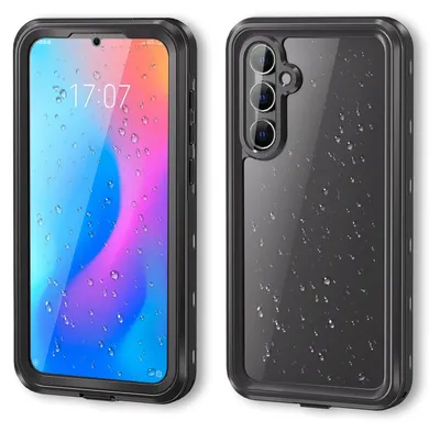 Produktbild von iCover Wasserdichte Hülle Kompatibel mit Samsung Galaxy A55 5G, Outdoor Sport IP68 Wasserdicht Staubdicht Schneefest Unterwasser Ganzkörper Hülle mit Displayschutzfolie Stoßfest Case Cover (Schwarz)