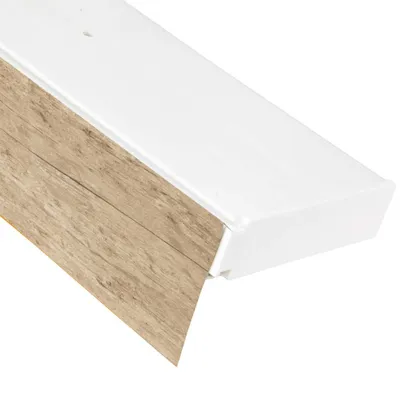 Produktbild von 1-Läufige Vorhangschiene mit Innenlauf aus Kunststoff in 90cm, Kunststoff Blende "SONOMA" Optik, Gardinenschiene