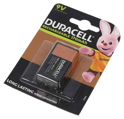 Produktbild von 2-Power HR9V, 9V, Nickel-Metallhydrid (NiMH), 9 V, 1 Stück(e), 170 mAh, Gold, Grün