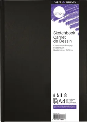 Obrázok produktu pre Daler Rowney Simply Sketchbook Simply Skicár 54 A4 100 g Black