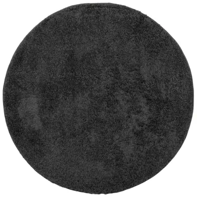 Produktbild von vidaXL Teppich Shaggy Hochflor Modern Anthrazit Ø 80 cm