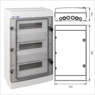 Produktbild von Elektro-Plast Modulare Schaltanlage 3x12 Aufputz IP65 RH-36/3 (36.143)