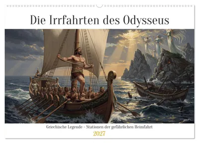 Produktbild von Die Irrfahrten des Odysseus (Wandkalender 2027 DIN A2 quer), CALVENDO Monatskalender