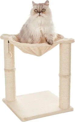 Productafbeelding van Kattenboom met hangmat en sisalpalen - Beige