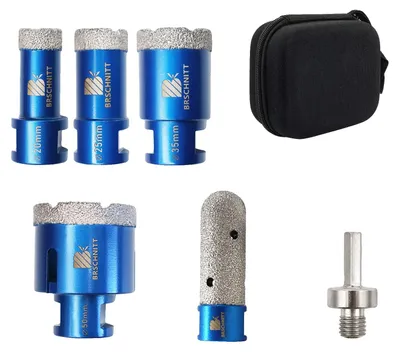 Image de Kit de forets diamantés, haute efficacité, applications polyvalentes, coffret de 6 pièces