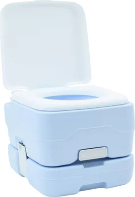 Produktbild von vidaXL Camping-Toilette Helles Blau und Weiß 41,5 x 36,5 x 30 cm