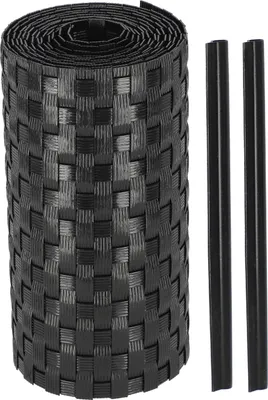 Obrázek produktu pro KOTARBAU® Technorattan krycí lamely Robustní pro zahradu a balkon Černá 19 cm x 255 cm Biologicky odbouratelné Mnoho barev Estetické Premium odolné