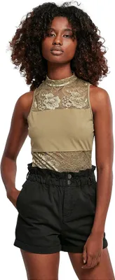 Zdjęcie produktu dla Urban Classics Ladies - Body khaki z elastycznymi sznurowadłami - XS