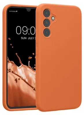 Produktbild von kwmobile Hülle kompatibel mit Samsung Galaxy A34 5G - Hülle Silikon gummiert - Handyhülle - Handy Case in Warme Aprikose