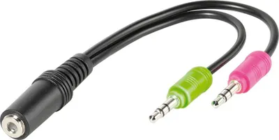Produktbild von PC Headset Adapter, 0,1m (45511)