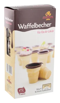 Produktbild von Biscate Schokolierte Waffelbecher 16 Stück (50 g)