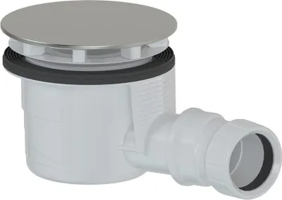 Zdjęcie produktu dla Syfon brodzikowy, średnica 90 mm, DN40, pokrywa z polerowanej stali nierdzewnej