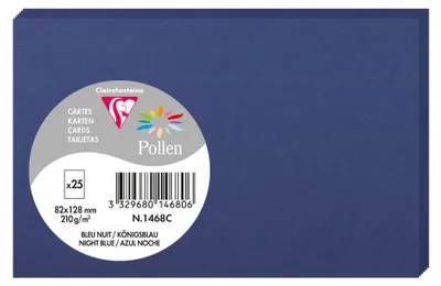 Immagine prodotto di Clairefontaine Karta Pollen, formato 82x128 cm, colore blu scuro, confezione da 25 fogli