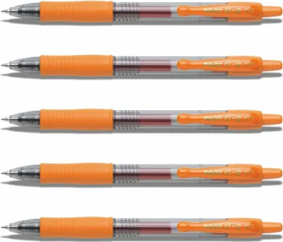 Produktbild von Pilot G2-07 Gelschreiber orange - 5er-Set