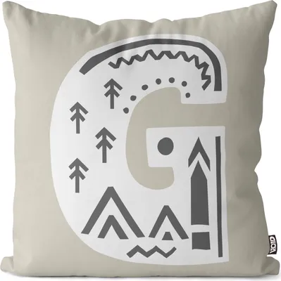 Produktbild von VOID G Dekorative Buchstaben Kissenbezug Kissenhülle Sofakissen Kissen Deko Outdoor-Kissen Dekokissen
