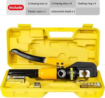 Zdjęcie produktu dla Hydrauliczne narzędzia do zaciskania, zakres 4-70 mm², głowica obrotowa 180°, jeden zestaw