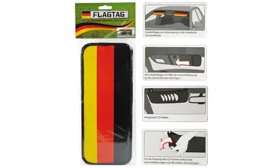 Produktbild von Sonnenblenden-Flagge Germany 2er Set