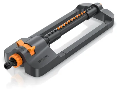 Immagine prodotto di Irrigatore quadrangolare Brandson per giardino, irrigatore quadrangolare, irrigatore oscillante, per superfici fino a 180 m², irrigazione del prato, raggio d'azione fino a 15 m, fino a 180 m², 17 ugelli