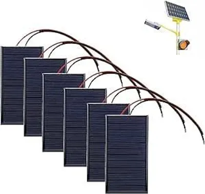 Image de 6 panneaux solaires, 3 V, 62 x 36 cm, mini-panneau solaire avec câble