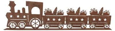 Produktbild von Clayre & Eef Weihnachtsdekorationsfigur Zug 34x5x10 cm Braun Metall