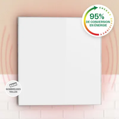 Image de Klarstein Radiateur Infrarouge Mural, Chauffage Infrarouge 360W, Panneau Chauffant Infrarouge Puissant, Radiateur Electrique Extra Plat, Salle de Bain, Sans CO2, Faible Consommation d'Energie