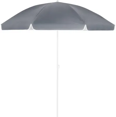 Produktbild von KINGSLEEVE® Sonnenschirm UV 50+ Tragetasche groß Strandschirm wasserabweisend neigbar höhenverstellbar Erdspieß Balkon Strand Rund Gartenschirm Anthrazit