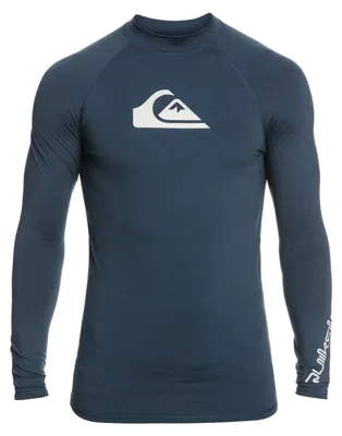Zdjęcie produktu dla Quiksilver - Koszulka rashguard do surfingu dla mężczyzn - Navy Blazer - Heather - Rozmiar L