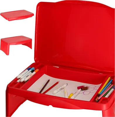 Produktbild von Kinderautotisch mit Ablagefach rot