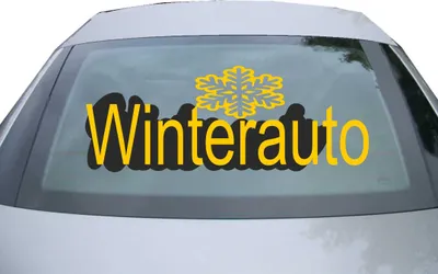 Produktbild von Indigos UG - Aufkleber Heckscheibe & Motorklappe DE7138 - gold - 600x225 mm - Winterauto - Auto Scheiben Fenster Heckklappe Tuning Racing JDM - Die cut