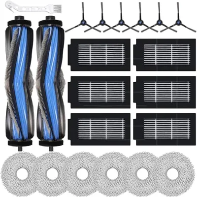 Produktbild von PromoHome® 21-teiliges Zubehörset für Ecovacs Deebot T50 Omni / T50 Pro Omni – Ersatzteile mit 2 Hauptbürsten, 6 Wischpads, 6 Filtern