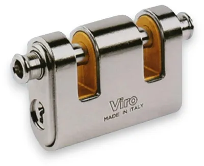 Image de Cadenas blindé à 2 tiges en laiton forgé monobloc VIRO PANZER 2