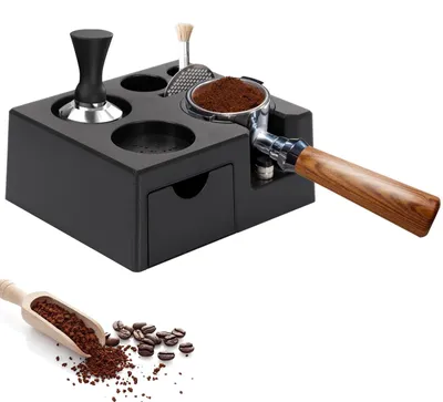 Zdjęcie produktu dla Stacja do ubijania kawy espresso dla baristów, organizer na tamper z antypoślizgowymi nóżkami