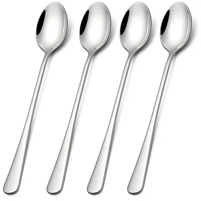 Productafbeelding van Set van 4 lange lepel voor latte macchiato, 19,6 cm, roestvrij staal