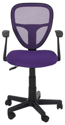 Produktbild von Schreibtischstuhl Kinder STUDIO ergonomisch, Lila - Kinderschreibtischstuhl für Kinderzimmer, drehbar und höhenverstellbar mit Armlehnen, atmungsaktiver Meshbezug [max. Belastbarkeit 100 kg]