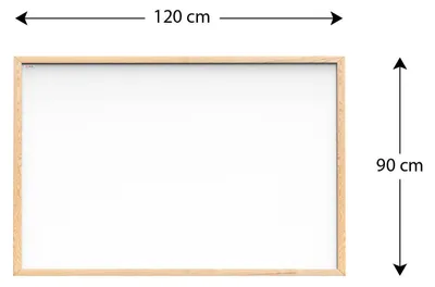 Produktbild von Magnetisches Whiteboard mit Naturholzrahmen 120x90cm
