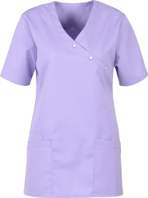 Produktbild von beb MEDIZIN/PFLEGE Damen KASACK Kurz V-Neck Baumwollmix Flieder XL