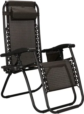 Image de Bain de soleil Chaise longue avec appui-tête 110 x 80 x 67 cm Porte-boissons Poche suspendue Accoudoirs Chaise relax de jardin pliable