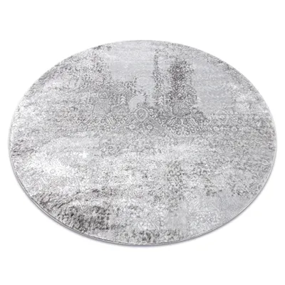 Produktbild von Modern MEFE Teppich Kreis 8731 Vintage - Strukturell zwei Ebenen aus Vlies grau Grau rund 100 cm