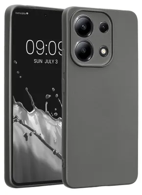 Produktbild von kwmobile Handyhülle für Xiaomi Redmi Note 13 4G Hülle - weiche Silikon Case metallisch schimmernd - Schutzhülle Cover - Metallic Grau
