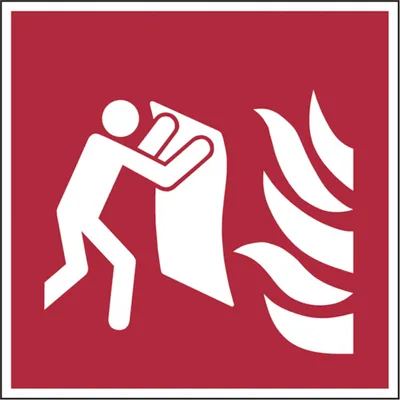 Produktbild von Dreifke® Aufkleber Brandschutzzeichen, Feuerlöschdecke F016 | Folie selbstkle...